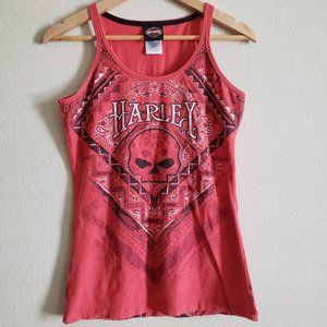 Harley Davidson Red Tank Top Size M - image 1